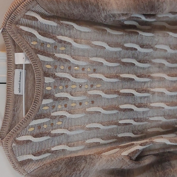 Alfred Dunner Vintage Woman Sweater Size XL Brown and White - Picture 9 of 12
